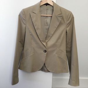 Theory Khaki Blazer Jacket Sz 2